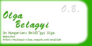 olga belagyi business card